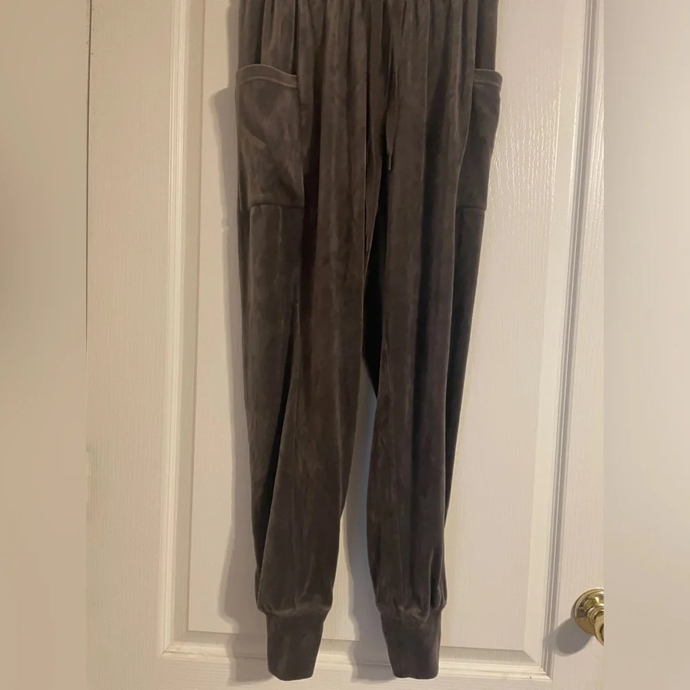 Offline by Aerie Gray Velvet Velour Joggers Sz XS‎ Pockets Soft Cozy - Picture 2 of 7